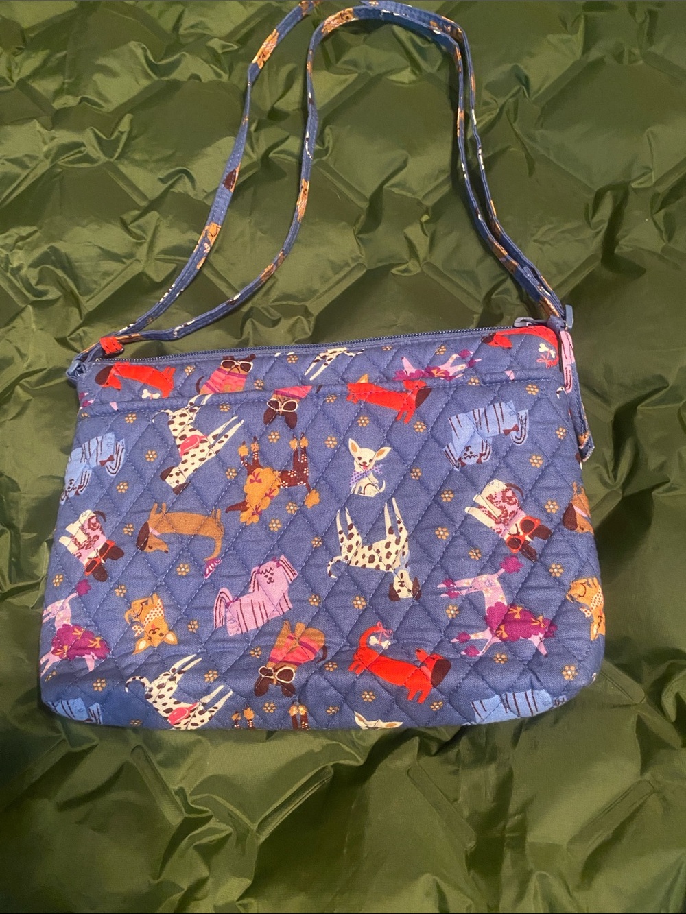 Vera Bradley  Dog Park Print - adjustable Crossbody Bag